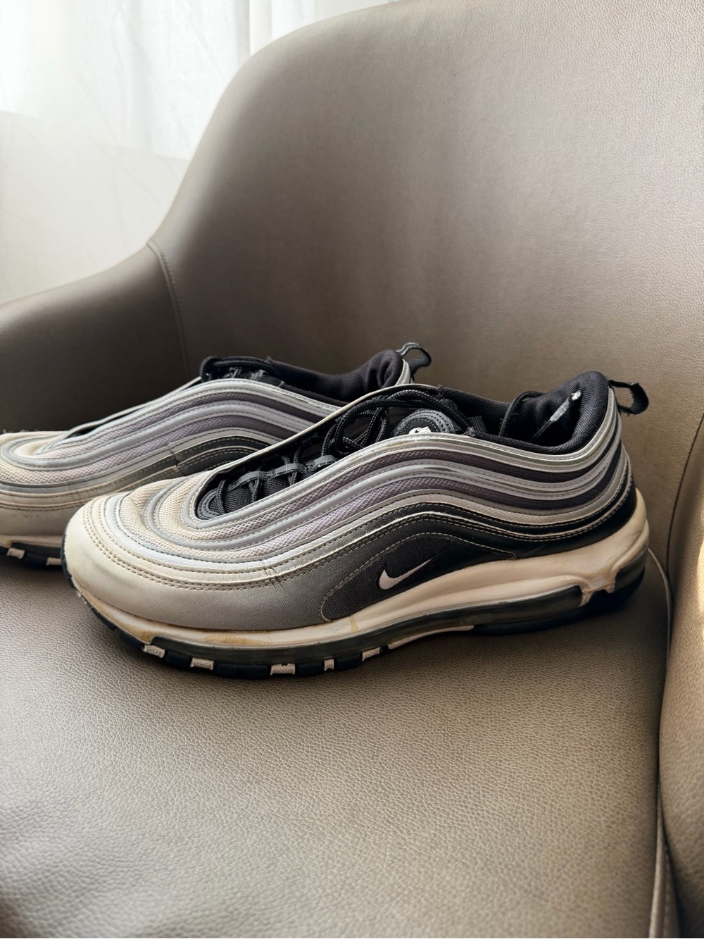 Nike Air Max 97 Black and Grey Wave Sneakers